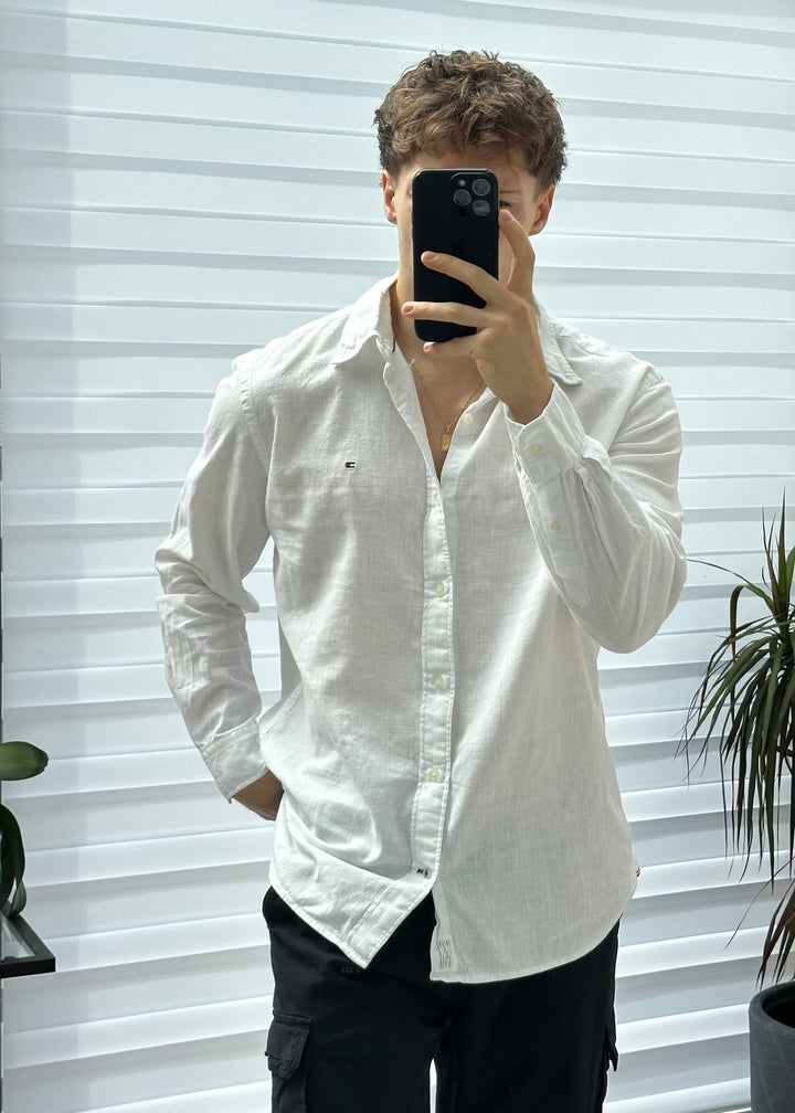 Camicia Tommy Hilfiger in Lino - L