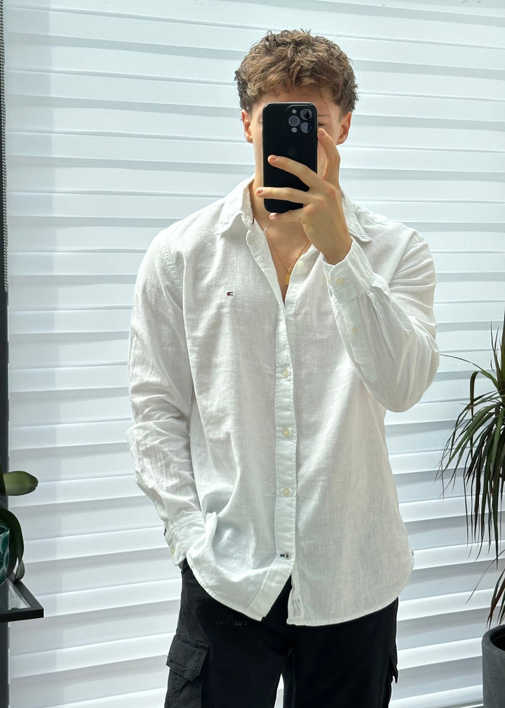 Camicia Tommy Hilfiger in Lino - L