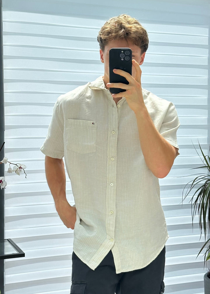 Camicia Tommy Hilfiger in Lino - L