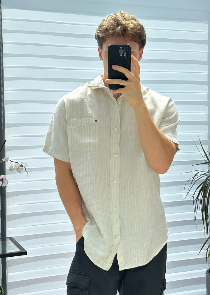 Camicia Tommy Hilfiger in Lino - L