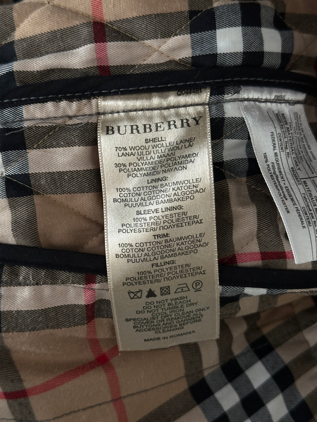 Giacca Trapuntata Burberry - L